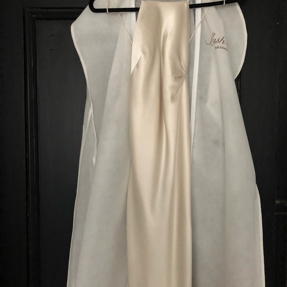 ❌SOLD❌ Ivory Silk Slip Wedding Dress - Picture 7 of 15